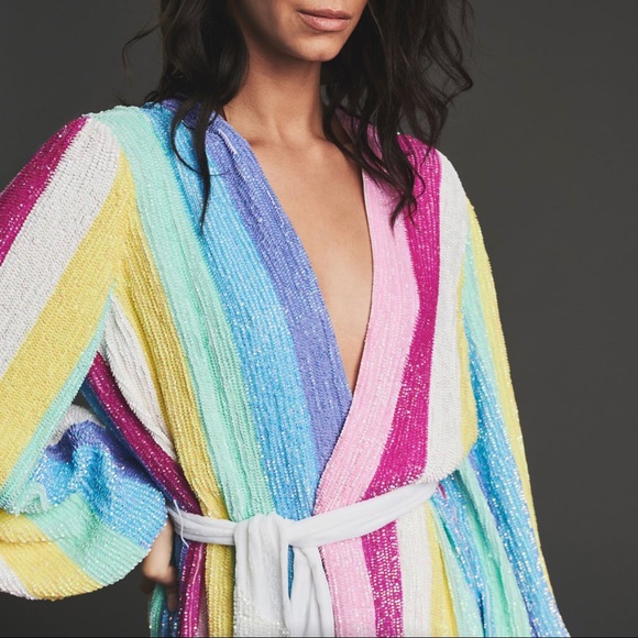 RETROFÊTE Gabrielle Robe UNICORN STRIPE - Picture 7 of 16